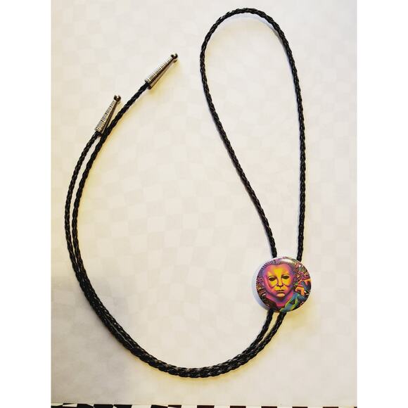 Horor inspired button style bolotie style necklace unique horror Halloween - Picture 3 of 3